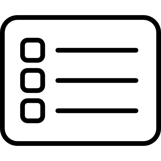 List criteria bullet point listing icon