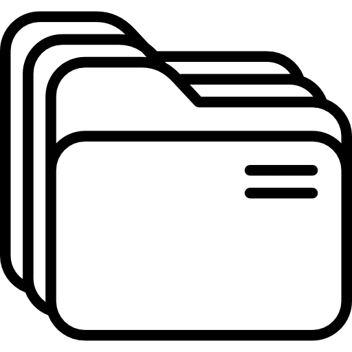 Folders computing office material data storage icon