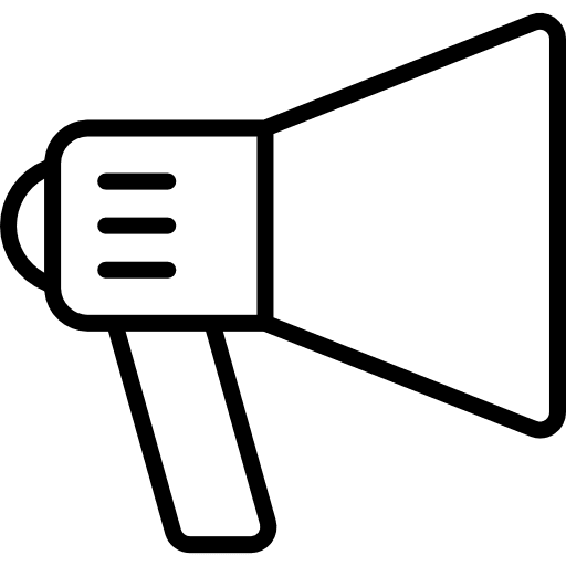 Megaphone loudspeaker protest announcer icon