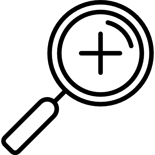 Increase magnifying glass search plus icon