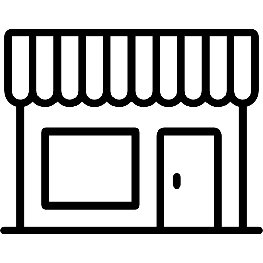 Store door shop empire state building icon