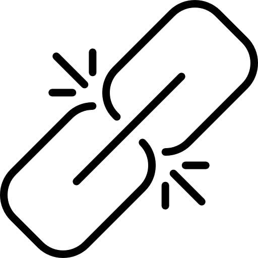 Unlink linked chain unlink icon