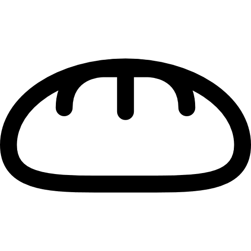 Loaf of bread food meal baker icon