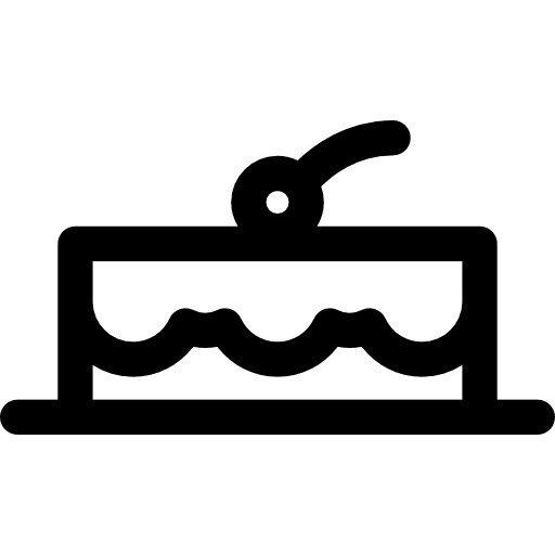 Cherry cake sweet bakery dessert icon