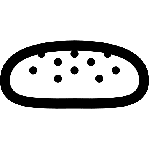 Oat bread bakery loaf meal icon