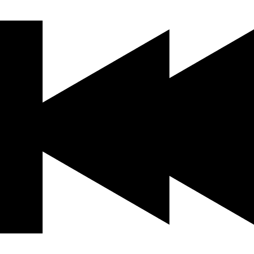 Previous previous play button video player icon