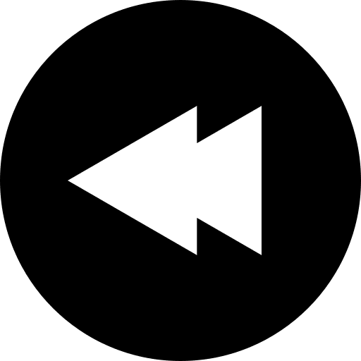 Backward backward music player video player icon