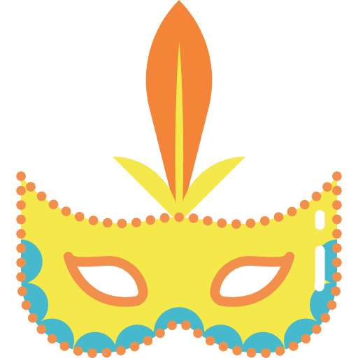 Mask party brazil carnival icon