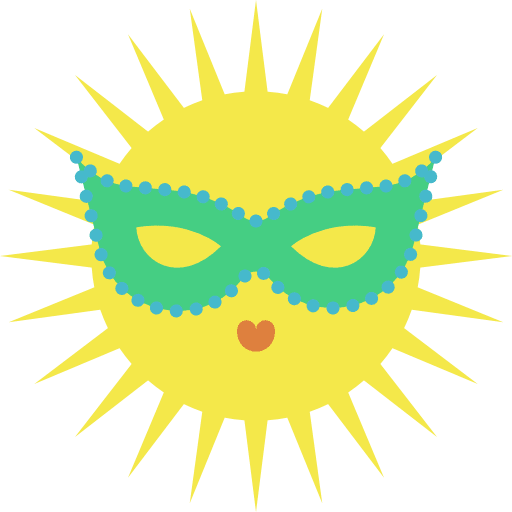 Sun costume mask sun icon