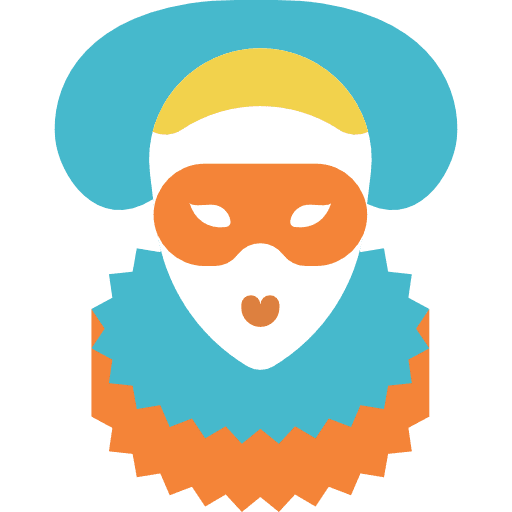 Costume fun carnival eye mask icon