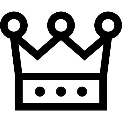 Crown chess piece signs king icon