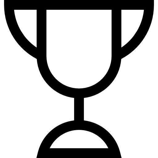 Trophy signs champion winner icon