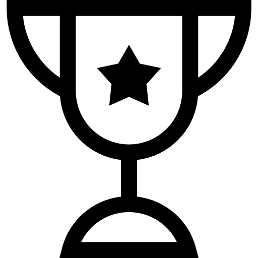 Trophy signs winner cup icon