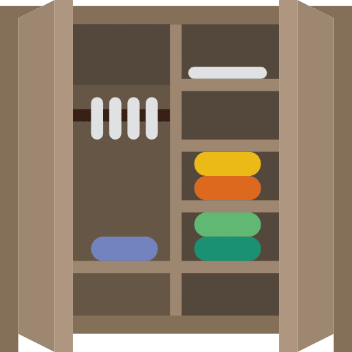 Closet elegant closet furniture icon