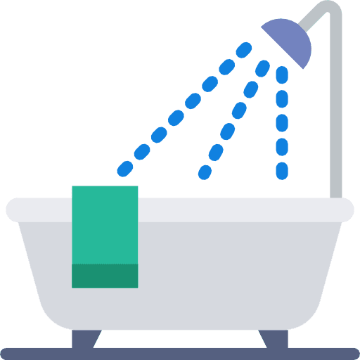 Bathtub hygienic hygiene bath icon