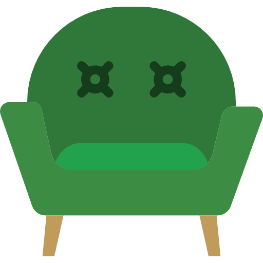 Armchair furniture seat chair icon