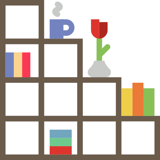 Bookshelf library book bookshelf icon