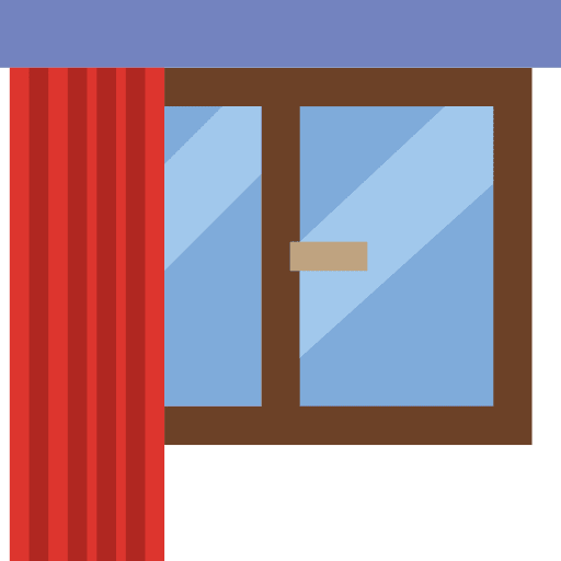 Window decoration window curtains icon