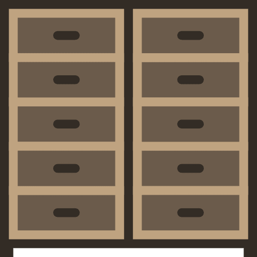 Chest of drawers elegant furniture household icon