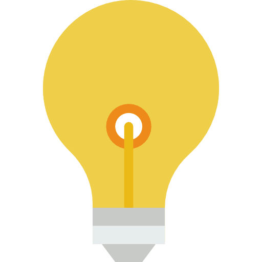 Light bulb technology illumination idea icon