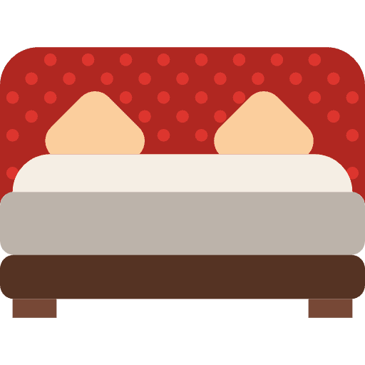 Bed furniture bedroom rest icon
