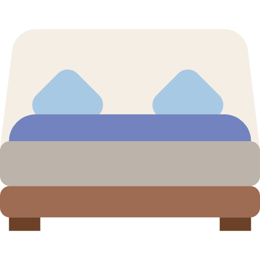 Bed furniture rest bedroom icon
