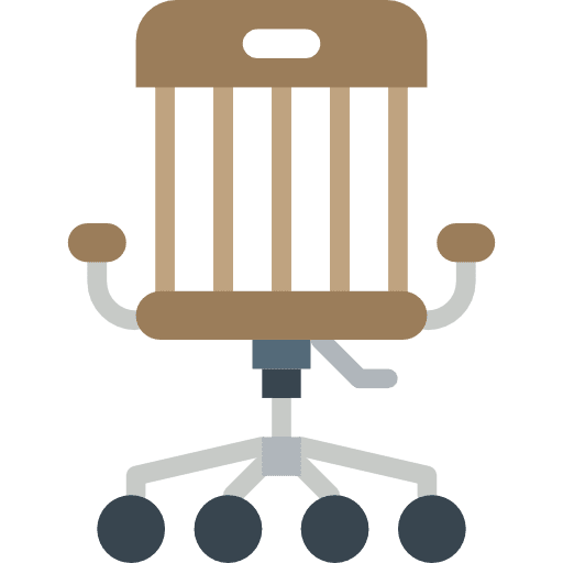 Office chair seat tools and utensils comfortable icon