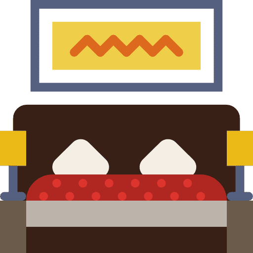 Bed bed rest bedroom icon