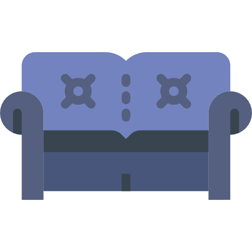 Sofa comfortable livingroom furniture icon