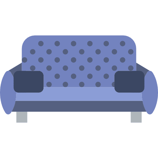 Sofa elegant household furniture icon