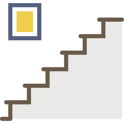 Stairs floor stairs handrail icon