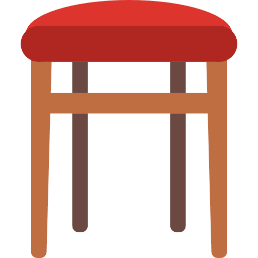 Stool seat buildings furniture icon