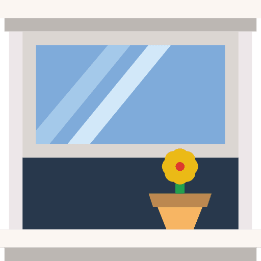 Window window curtains decoration icon