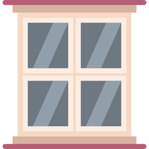 Window decoration curtains window icon