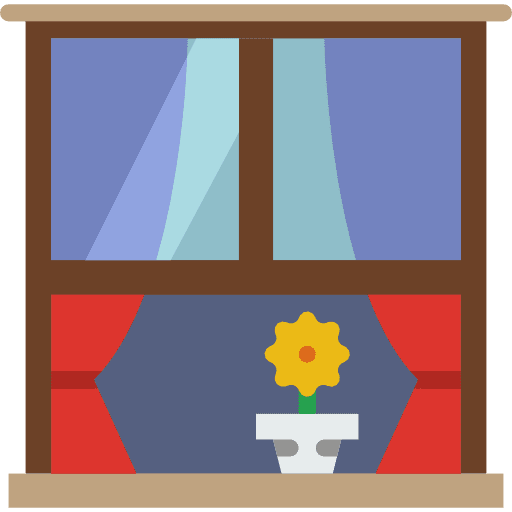 Window window curtains decoration icon