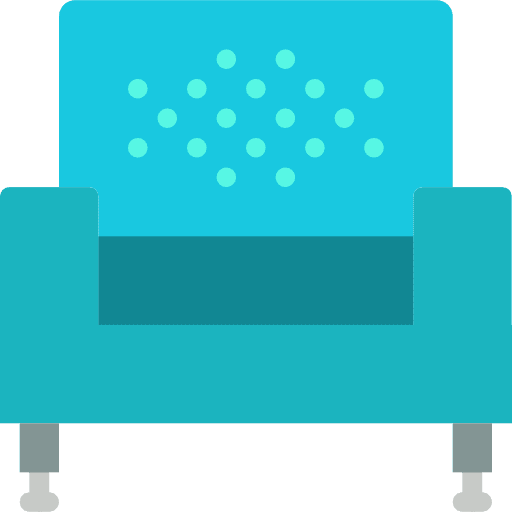 Armchair comfortable armchair chair icon