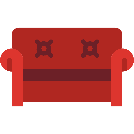 Couch household elegant furniture icon