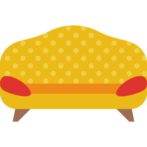 Couch settee relax furniture icon