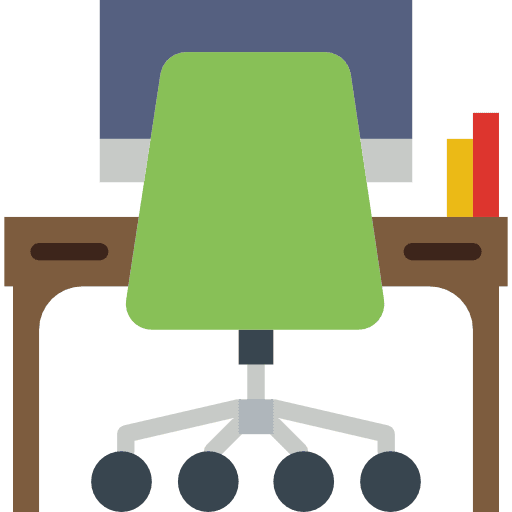 Desk furniture office material desk icon
