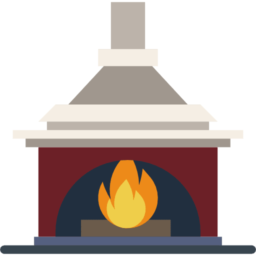 Fireplace warm fireplace living room icon