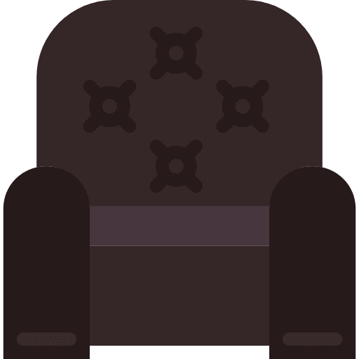 Armchair seat comfortable furniture icon