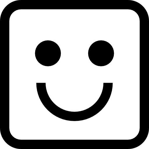 Happy feelings ideogram faces icon