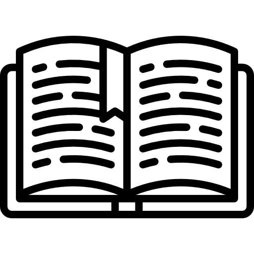 Open book reading study literature icon