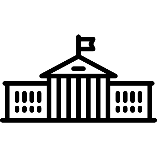 University buildings high school education icon