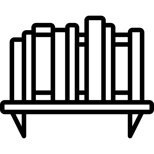 Bookshelf bookshelf library book icon