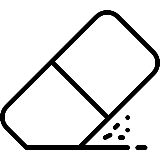 Eraser tools and utensils eraser clean icon