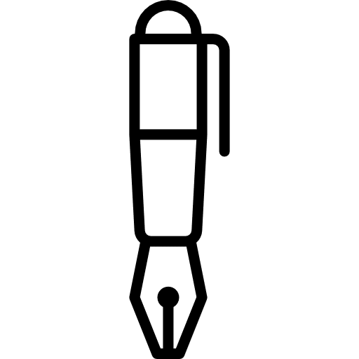 Fountain pen fountain pen signing tools and utensils icon