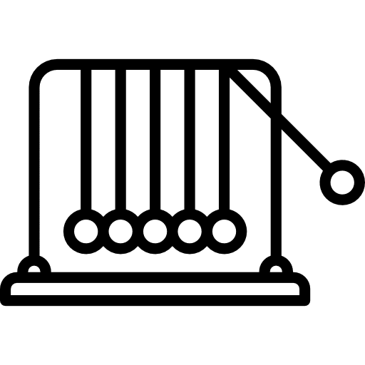 Momentum energy momentum cradle icon