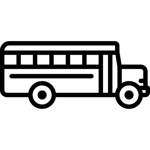 School bus transportation vehicle automobile icon