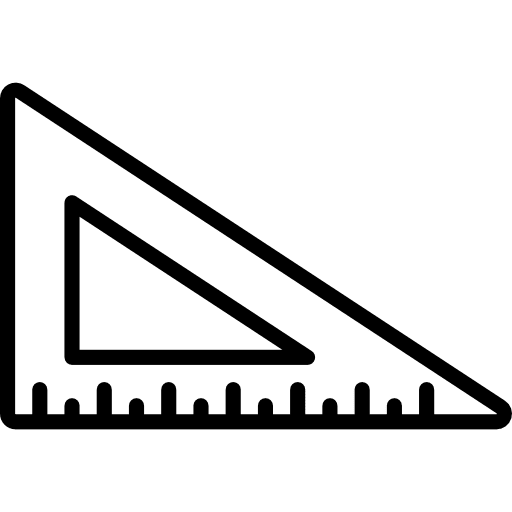 Set square interface tools and utensils rulers icon